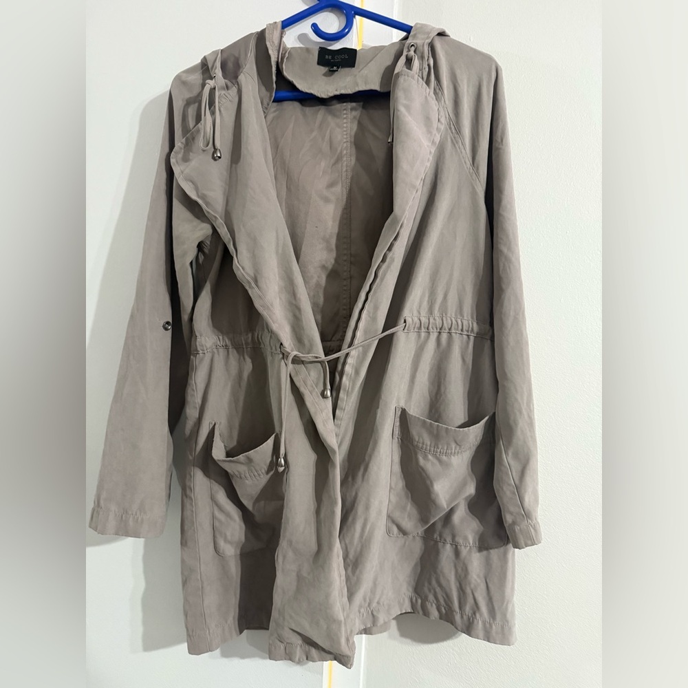 BE COOL Faux Swede Wrap Jacket
